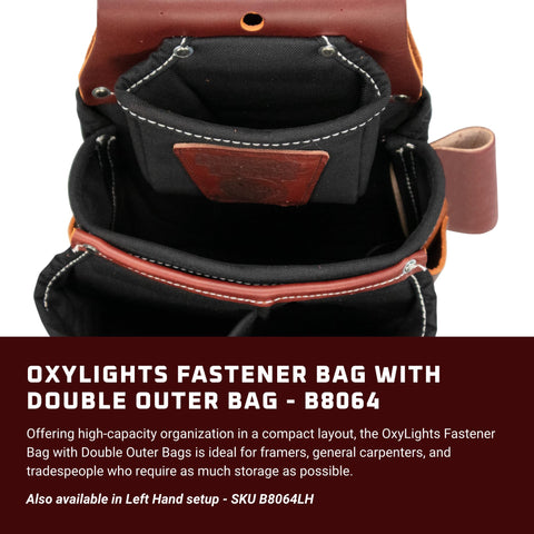 Occidental Leather B8064 OxyLights Fastener Bag with Double Outer Bag