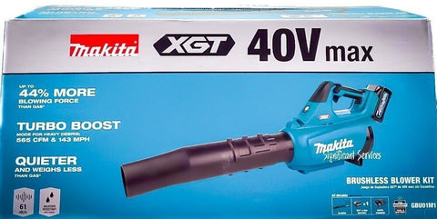 Makita GBU01M1 40V MAX XGT Brushless Cordless Blower Kit 4.0Ah 143 MPH