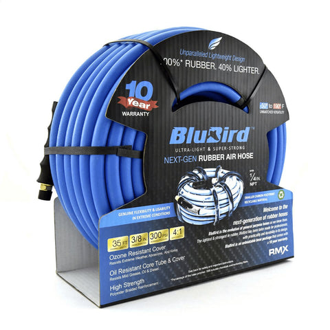 BLUBIRD BB3835 3/8" x 35' Lightweight Polyester 100% Rubber Air Hose