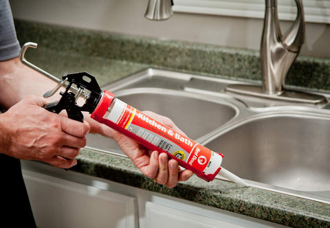 Red Devil 0887 Kitchen & Bath Low Odor 100% Silicone Sealant, A...