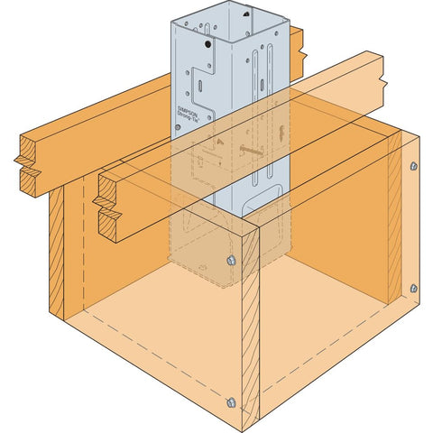 Simpson Strong-Tie MPB66Z MPBZ ZMAX Galvanized Moment Post Base for 6x6 w/SDS Screws