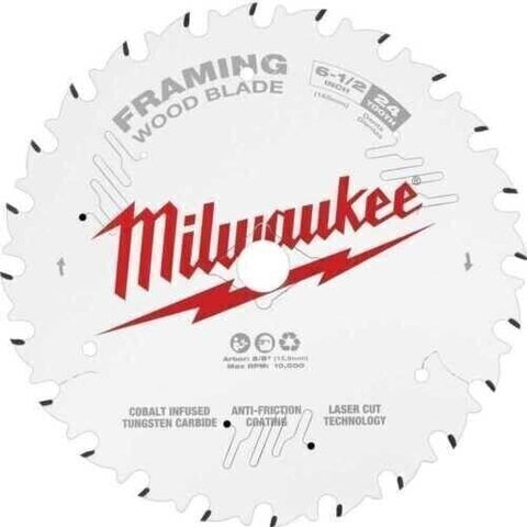 Milwaukee 48-41-0620 6-1/2" 24T High-Performance Framing Circular Saw Blades