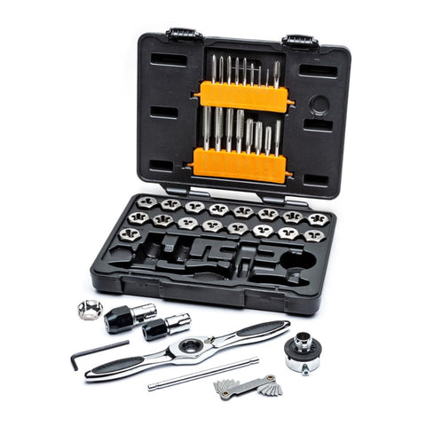 Gearwrench 3885 42 Pc. Sae Ratcheting Tap And Die Set with case