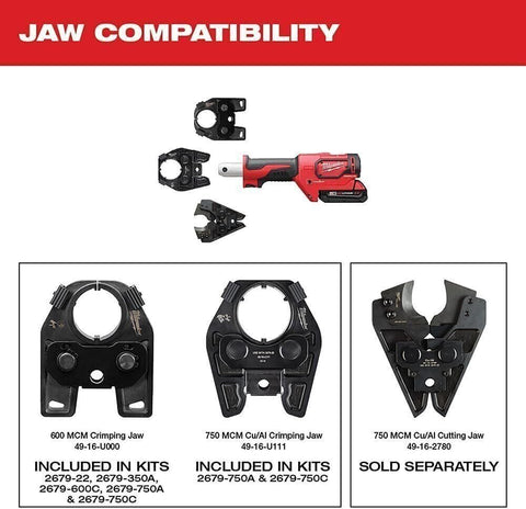 Milwaukee 2679-22 FORCE LOGIC 600 MCM Cordless Crimper Kit