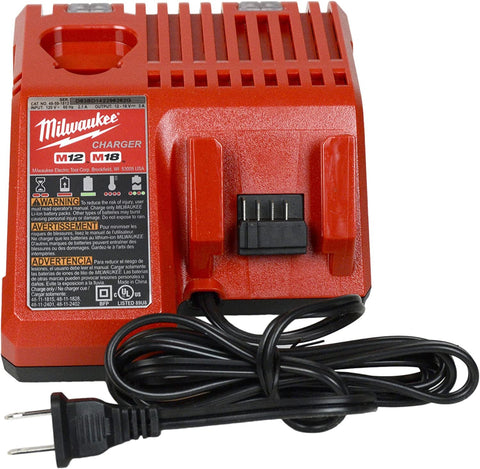Milwaukee 48-59-1812 12V/18V Battery Charger and (2) 48-11-1820 18V 2.0Ah Batter