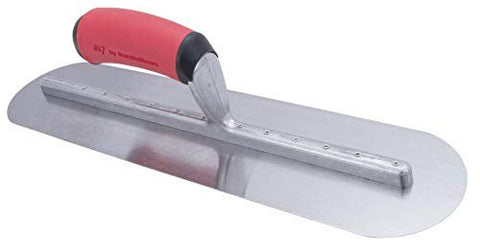 MARSHALLTOWN FTFR374R QLT Fully Rounded Concrete Finishing Trowel, 16 x 4 Inch, Soft Grip Handle, Made in the USA