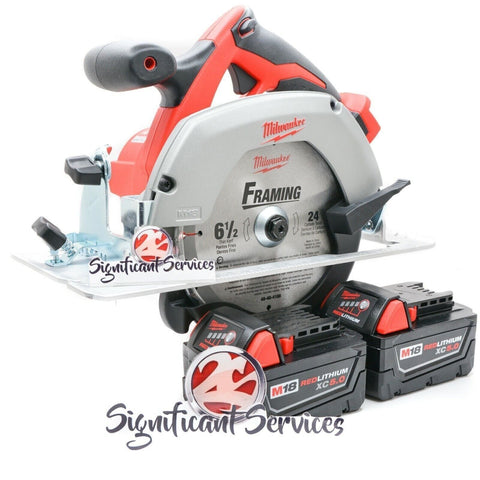 Milwaukee 2630-20 M18 18V Li-Ion 6-1/2" Cordless Circular Saw 5.0 Ah Batteries