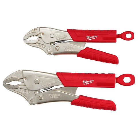 New Milwaukee 48-22-3402 2 Piece Torque Lock 2 Piece Locking Pliers Set Sale