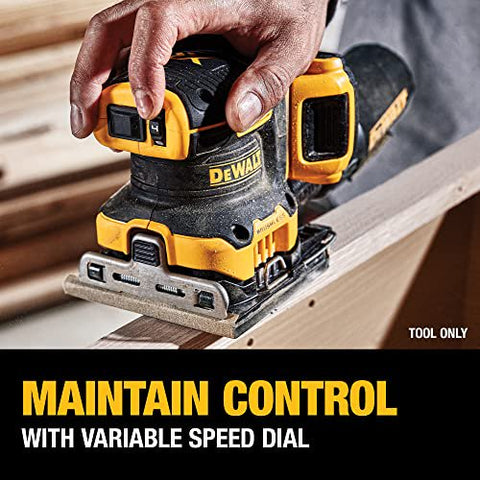 DeWalt DCW200B 20V MAX Brushless 1/4 Sheet Variable Speed Sander 2.0 Ah Battery