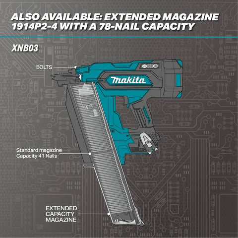 Makita XNB03M1 18V LXT Brushless Cordless 21° 3-1/2" Framing Nailer Kit 4.0Ah