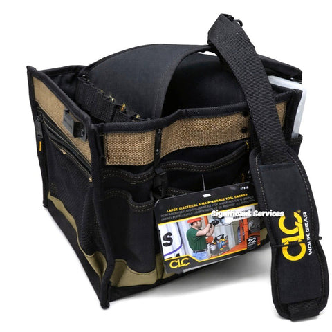 CLC Custom LeatherCraft 1528 Heavy Duty Electrical Tool Bag Carrier 23 Pocket