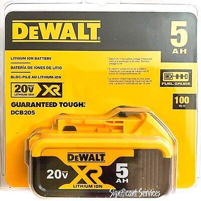 DEWALT 20V MAX XR Battery, Lithium Ion, 5.0Ah (DCB205)