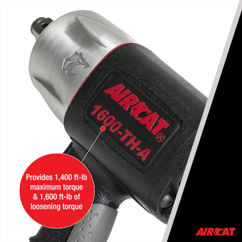 AIRCAT 1600-TH-A 3/4" Composite Impact Wrench, 1,400 ft-lb Max Torque