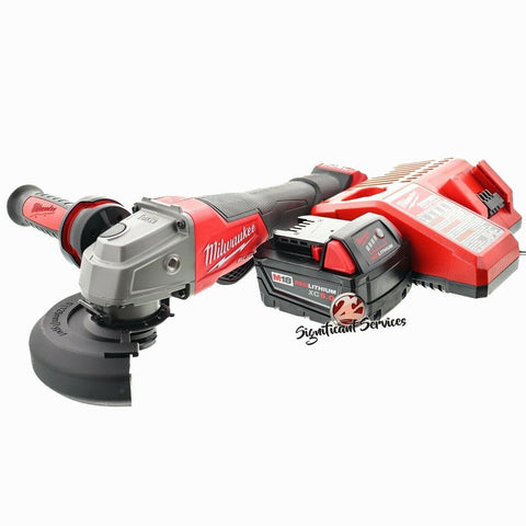 Milwaukee 2880-20 M18 FUEL Brushless Li-Ion 4-1/2in/5in Angle Grinder 5.0 Ah Kit
