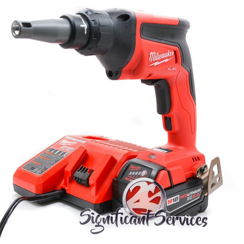Milwaukee Fuel 2866-20 18 Volt 5.0 Ah XC Brushless Drywall Screw Gun Drill Kit