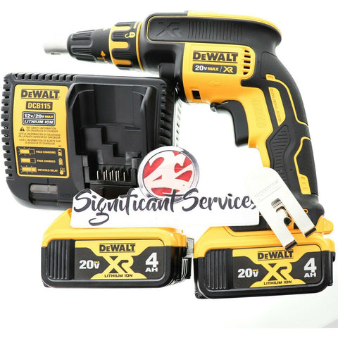 DeWALT DCF620 20V Brushless Drywall Screwgun Screwdriver Drill 4.0 Ah Batteries