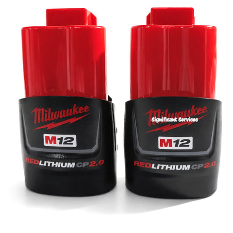 Milwaukee (2-Pack) 48-11-2420 M12 REDLITHIUM 2.0 Compact Battery Packs