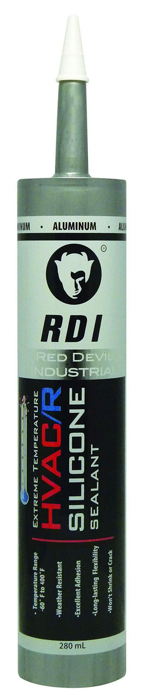 Red Devil 089650 Extreme Temperature HVAC/R Silicone Sealant Aluminum 12 Pack
