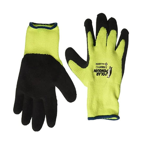 Majestic Polar Penguin 3396HY Winter Hi-Vis Yellow Latex Coated Palm Gloves 12pk