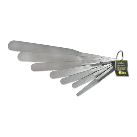Albion Engineering 958-G01 Streamline Caulk Spatula 7-Piece Set, Оnе Расk, Stainless Steel (Pack of 7)