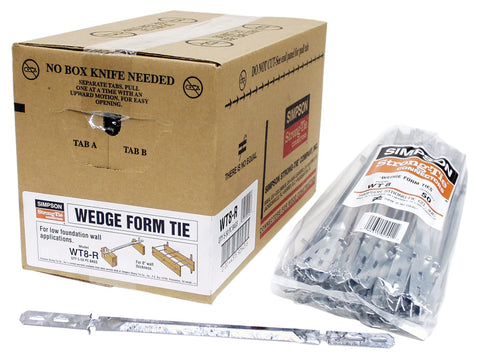 Simpson Strong-Tie WT8-R50 - Wedge Tie for 2x formboard, 8" Thick Walls, 50ct