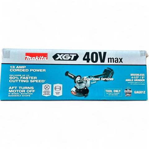 Makita GAG01Z 40V Brushless Cordless 4.5"/5" Angle Grinder with Electric Brake