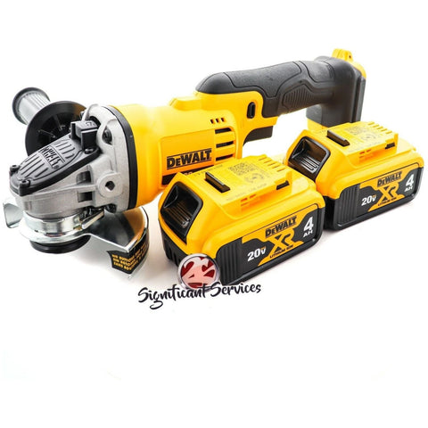 DeWALT DCG412B 20V MAX Li-Ion Cordless Grinder 4 1/2" Cut-Off 4.0 Ah Batteries