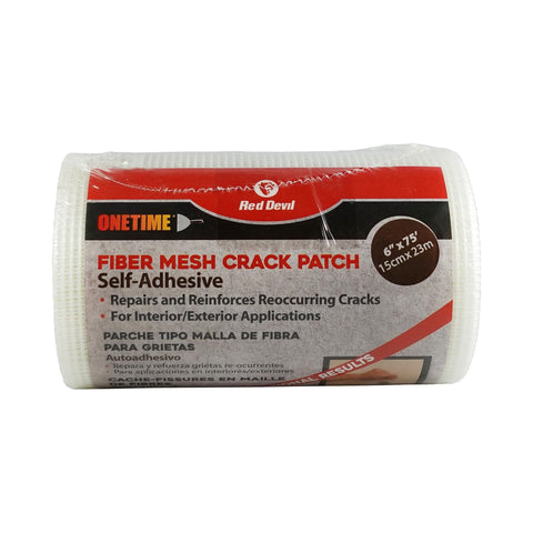 Red Devil 1226 Onetime Fiber Mesh Crack Patch 6" x 75' Wall Repair Fabric, 1-Pack, White