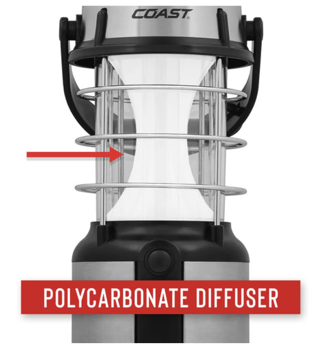Coast 20324 Portable Gray 15 m Beam 460 Lumens Emergency Area Light Lantern