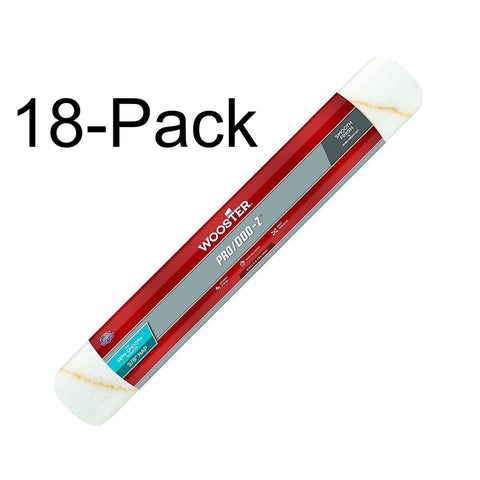 Wooster Brush RR642 18 inch Pro/Doo-Z 3/8 inch Nap Roller Cover - Pack of 6