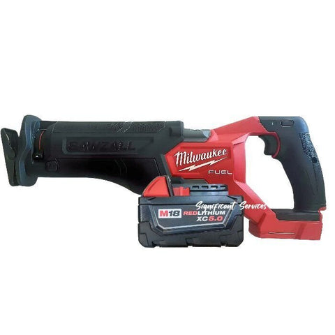 New Milwaukee 2821-20 M18 FUEL Cordless Sawzall Reciprocating Saw 5.0 Ah Battery