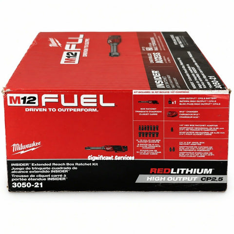 Milwaukee 3050-21 M12 FUEL INSIDER Extended Reach Cordless Box Ratchet 12V