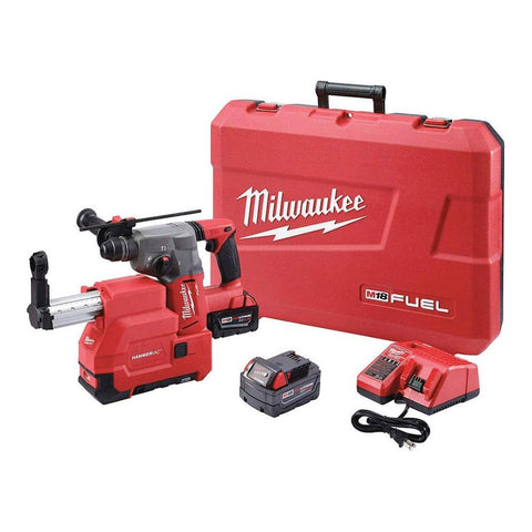 Milwaukee 2712-22DE M18 Fuel 1" SDS Plus Rotary Hammer with De Kit