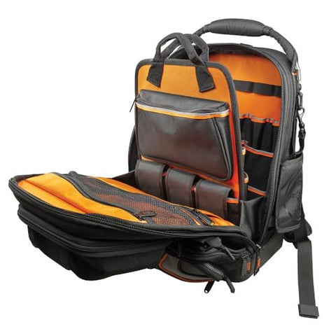 Klein Tools 55485 Tool Bag Backpack, Durable Electrician Backpack with 48 Pockets for Hand Tools
