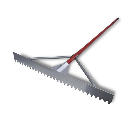 MARSHALLTOWN RED700101 Braced Asphalt Lute Rake, Sharp 36 Inch Blade, 72 Inch Aluminum Handle, Made in The USA