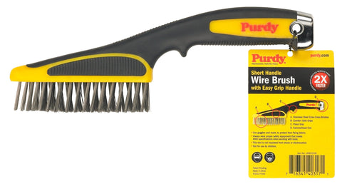 Purdy 140910100 Short Handle Wire Brush Stainless Steel Bristle 6 Pack
