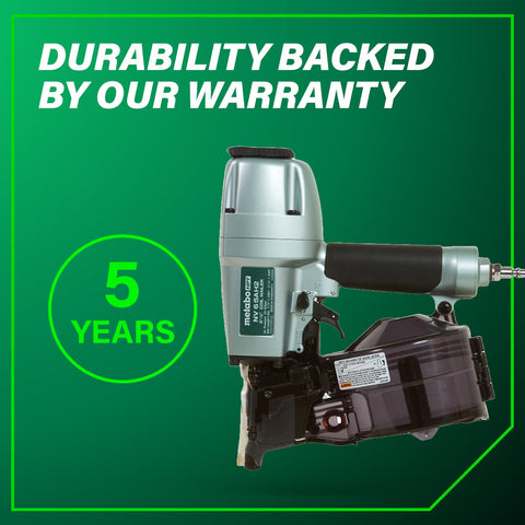 Metabo HPT NV65AH2 Pneumatic Coil Siding Nailer for Plastic Collated Nails