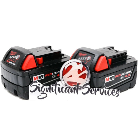 Milwaukee 48-11-1840 18-Volt M18 Red Lithium Xc 4.0 Ah Battery Packs