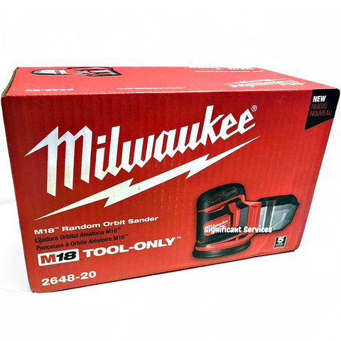 Milwaukee 2648-20 M18 18V Li-Ion Cordless 5" Random Orbit Sander Dust Canister