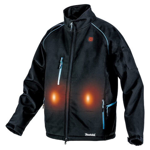 Makita DCJ205ZL 18V LXT Heated Jacket, Only (Black, L), Large