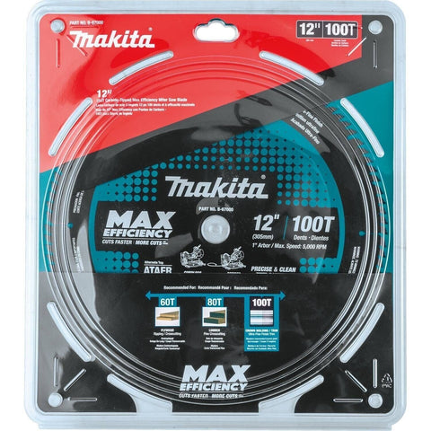 Makita B-67000 12" 100T Carbide-Tipped Max Efficiency Miter Saw Blade