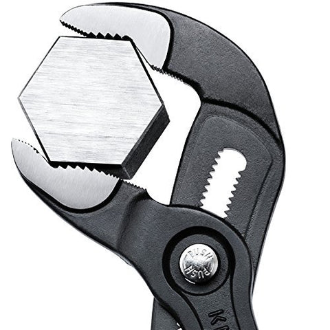 Knipex 8702180TBKA Cobra Water Pump Pliers "7.09" with soft handle and tether...