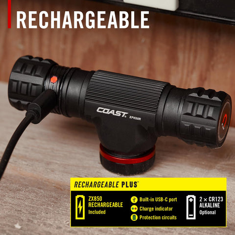 Coast XPH30R 1000 Lumen USB-C Rechargeable Dual Power Headlamp with Twist...