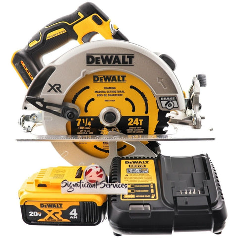 DeWalt DCS570B 7-1/4" 20V MAX Cordless Circular Saw Li-Ion 4.0 Ah Battery Kit