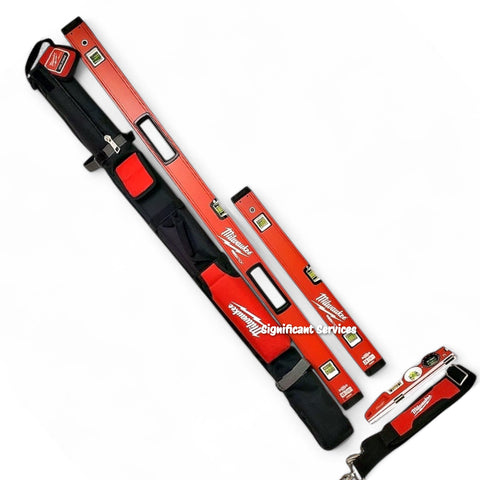 Milwaukee MLBXC48 10 Inch/24 Inch/48 Inch REDSTICK Box and Torpedo Level Set