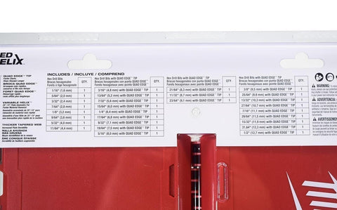 Milwaukee 48-89-4672 SHOCKWAVE 29PC Impact Duty RED HELIX Titanium Drill Bit Set