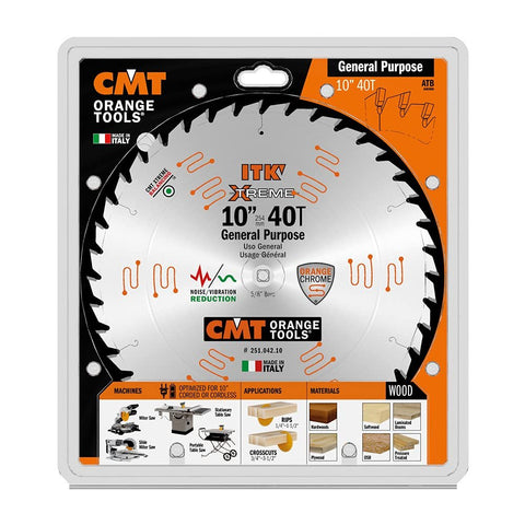 CMT 251.042.10 ITK XTreme General Purpose Saw Blade, 10-Inch x 40 Teeth ATB