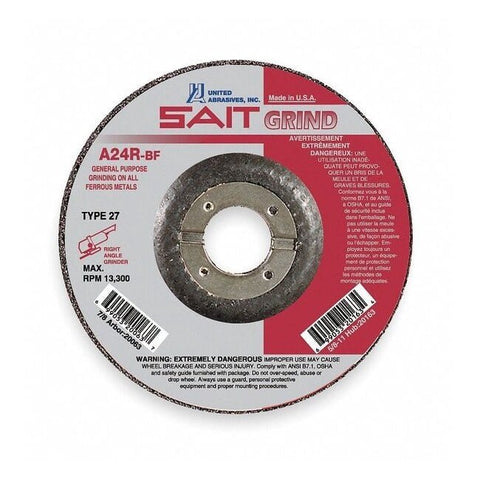 United Abrasives-SAIT 20073 A24R General Purpose/Long Life Grinding Wheel 25pk