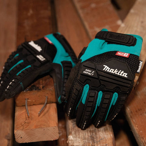 Makita Impact-rated T 04282 ANSI 2 Heavy Duty Demolition Gloves Large