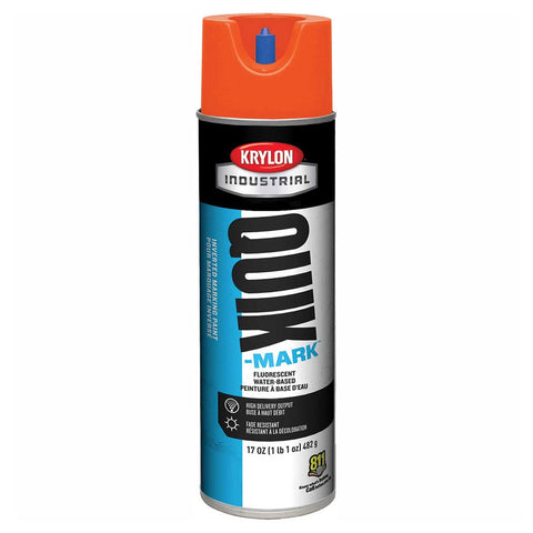 Krylon Industrial Quik-Mark Wb Inverted Marking Paint Fluor. Red/Orange - Lot...